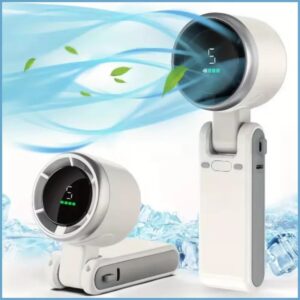 3-in-1 Portable Rechargeable Fan | 5-Speed Foldable Handheld USB Fan