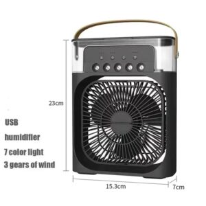 3 In 1 Portable Air Cooler USB Fan Humidifier LED Night Light Mini AC