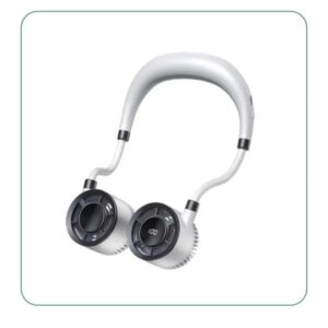 Wearable Neck Fan Portable Rechargeable 5000mAh Digital Display Neck Cooler Hands Free Mini Fan USB Charging Travel Outdoor Cooling Fan