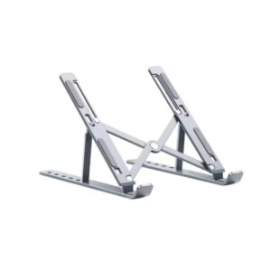 Adjustable Aluminum Laptop Stand, Foldable Ergonomic MacBook Holder, Cooling Desk Stand