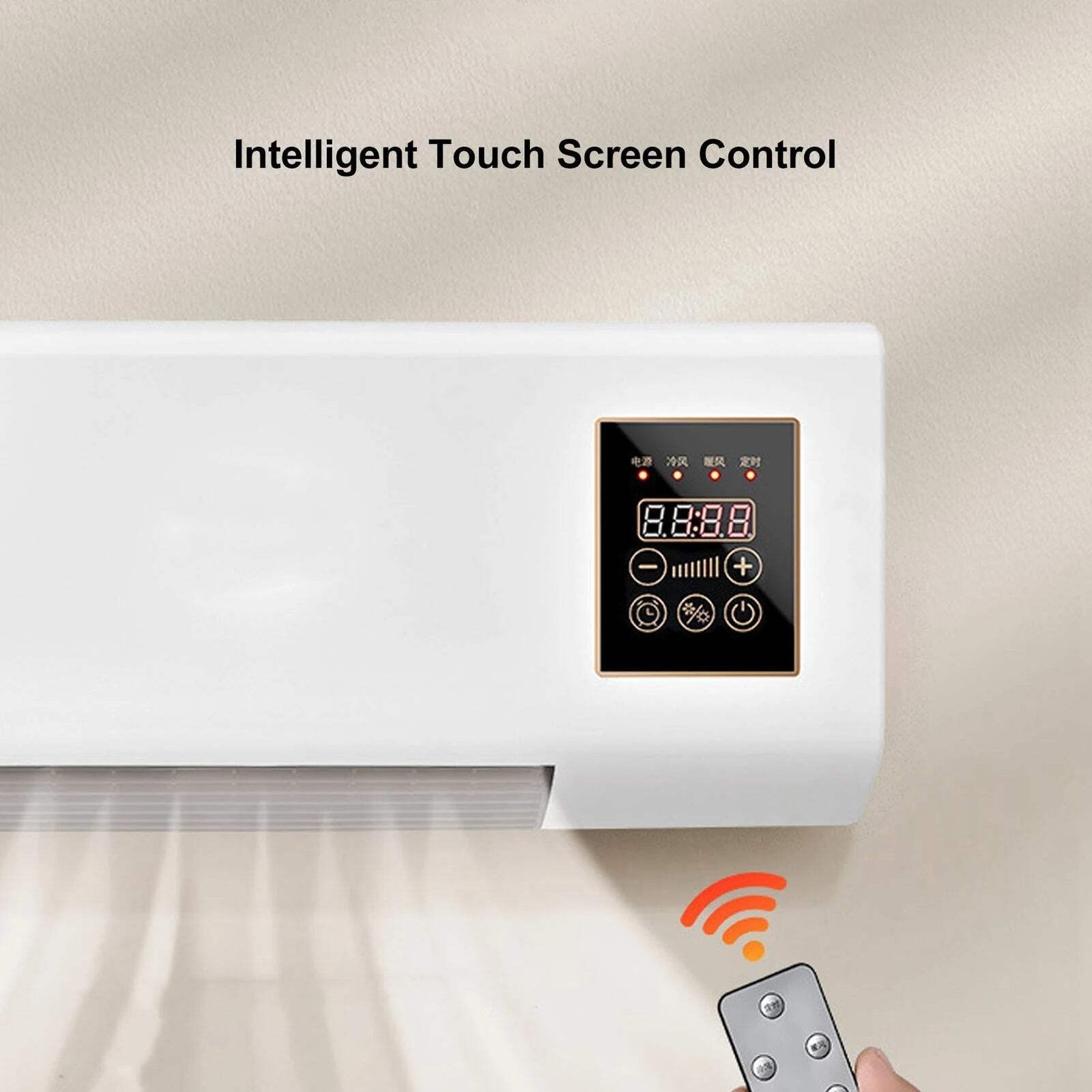 Small Heater Portable Wall Mounted Nature Wind Hot Heater Fan for Bathroom Bedro