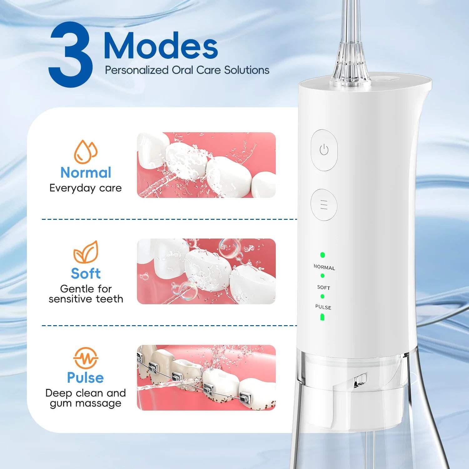 Electric Water Flosser Rechargeable Water Flossers for Teeth Clean Waterproof Fl