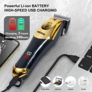 Cordless Electric Hair Cutting Machine Vintage Hair Clipper Portable Shaver Barb