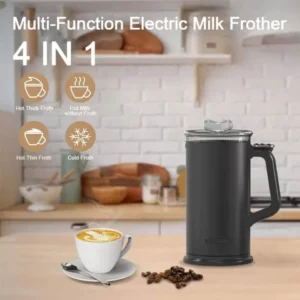 4-in-1 110V/220V Milk Frother Home Coffee Latte Maker Hot Cold Beverages Dual Fu